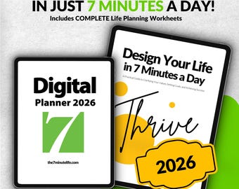 2026 Digital Daily Planner GoodNotes: Life Planning Worksheets (PDF)