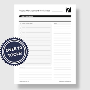 Project Management Template Worksheet Bundle Project Planner - Etsy