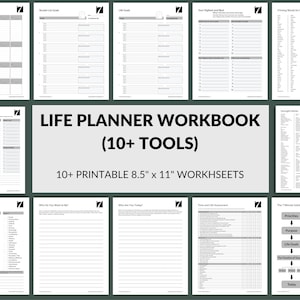 Life Planner Workbook: Self-Development & Purpose Discovery (Printable PDF)