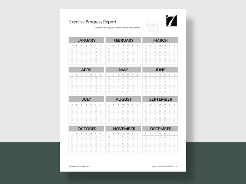 Exercise Tracker Worksheet Printable Download Tracking Tool/ipad