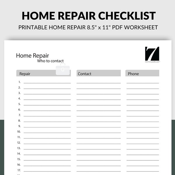 New Home Checklist Printable Template - Etsy