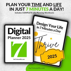 Planner digitale 2025 per iPad e GoodNotes / Planner giornaliero, settimanale, mensile per produttività, definizione degli obiettivi e fogli di lavoro per la pianificazione della vita