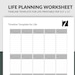 Life Planning Worksheet | Timeline Template for Life Printable Tool ...