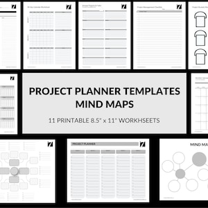 Project Planner Template: Mind Map & Project Management (Digital Download)