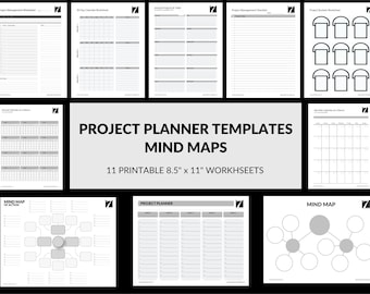 Project Planner Template: Mind Map & Project Management (Digital Download)