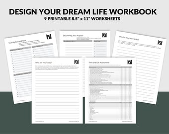 Dream Life Workbook: Goal Setting & Life Purpose Worksheets (Printable PDF)