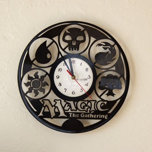 Magic The Gathering Vinyl Record Wall Clock 12 inch Popular Card Game Art