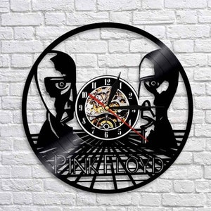 Reloj de pared con disco de vinilo de Pink Floyd Band, decoración musical única, arte de pared vintage para sala de estar, regalos de aniversario para novio