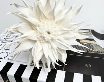 Diffuser flower, Dahlia naturale, sola wood diffuser flower, natural wood flower for reed diffusers.  10cm width. Birthday gift, mum gift.