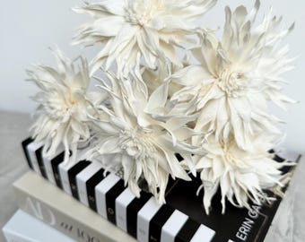Diffuser flowers, 6 sola wood diffuser flowers  for diffusers. Premium dahlia naturale flowers, 10cm wide. Cheap postage. Birthday gift.