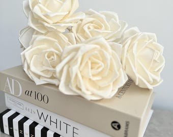 Diffuser flowers, 6 sola wood diffuser flowers for reed diffusers. Luxury English Tea Rose flowers, 10cm. Bunch of 6 flowers. Cheap postage.