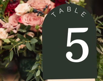 Arch Table Numbers - Green Wedding - Wedding Table Decor - DIY Table Numbers - Printable / Digital Download - Numbers 1 - 30