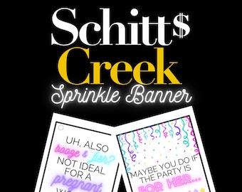 Baner Schitt's Creek Baby Sprinkle: Zabawne dekoracje na przyjęcie (do pobrania cyfrowego)