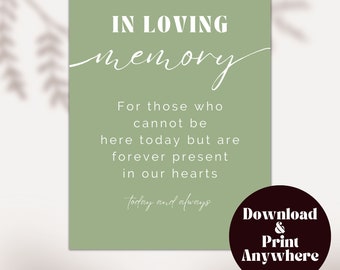 Until We Meet Again - In Loving Memory Sign Printable - Wedding Sign Ideas - Minimalist In Memory - Sage Wedding