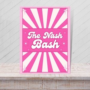 Nash Bash Bachelorette Party Sign: Retro Disco (Digital Download)