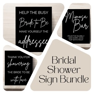 Bridal Shower Sign Bundle: Mimosa Bar, Love is Sweet (Digital Download)