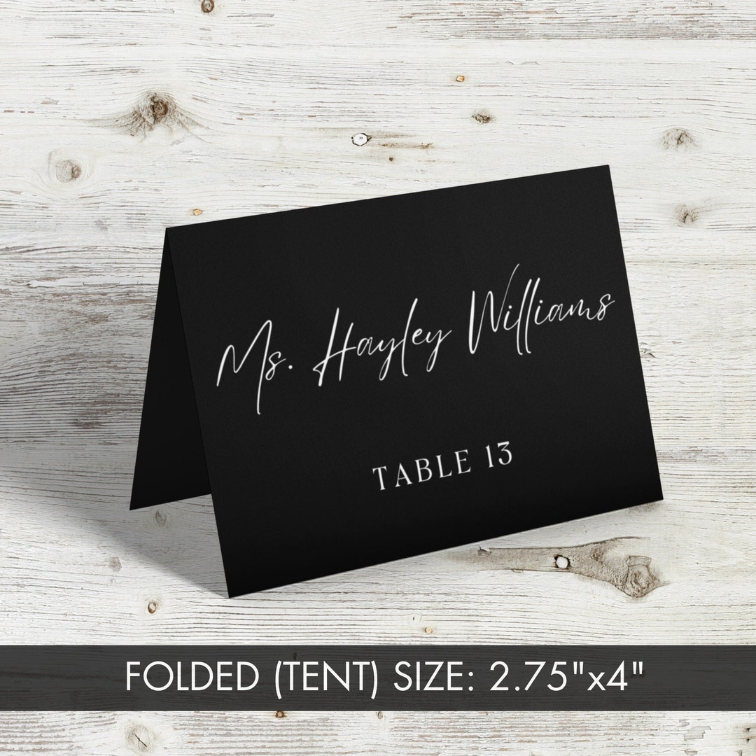 Name Place Cards, Printable Name Cards, Modern Minimalist Place Card ...