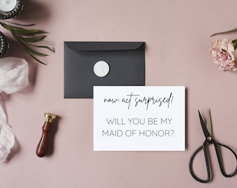 Bridesmaid Proposal Card - Will You Be My Maid of Honor? -  Funny Bridesmaid Ask Card - Bridesmaid Gifts