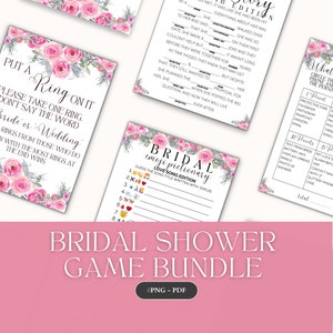 Bridal Shower Games, Boho Bridal Shower, Minimalist Wedding Shower Games, Bridal Party Games, Bride or Groom, Bridal Bingo