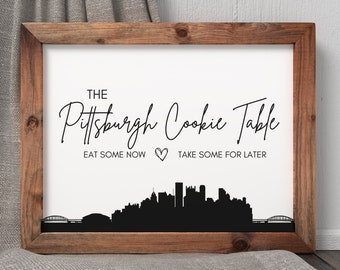 Pittsburgh Cookie Table Sign: Wedding Dessert Bar Decor (digital