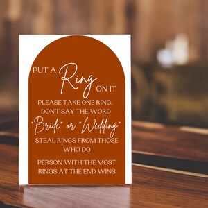 Printable Bridal Shower Sign Bridal Shower Ring Game Signage the Ring ...