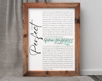 Ed Sheeran Lyrics Print - Anniversary Wall Art (Digital Download)