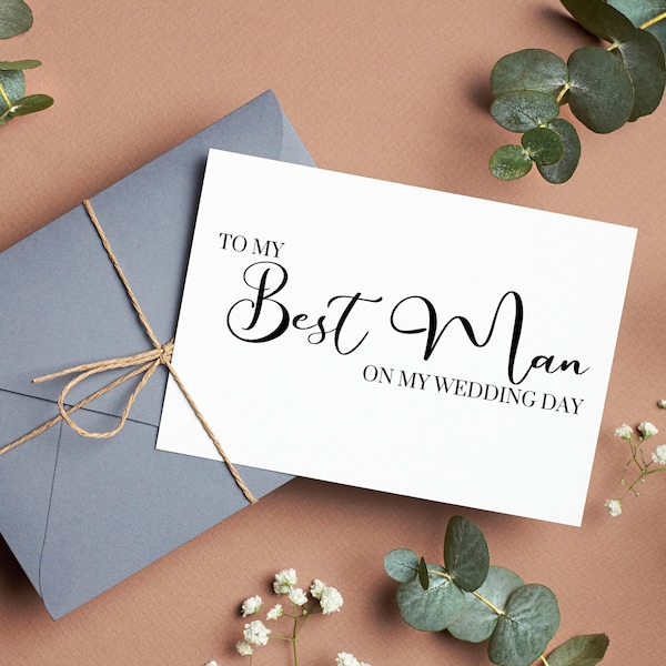 Printable Best Man Thank You Card Etsy