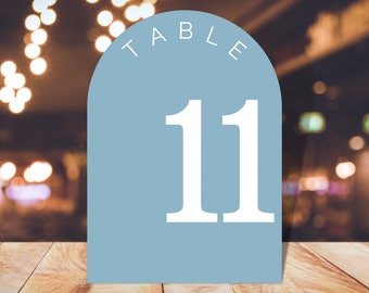 Wedding Table Decor - Dusty Blue Wedding- Arch Table Numbers - DIY Table Numbers - Printable / Digital Download