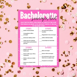 Bachelorette Party Scavenger Hunt Game: Fun Drinking Challenges (Instant Download)