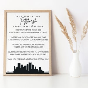 Pittsburgh Cookie Table Sign: Wedding Tradition Poem (Digital Download)