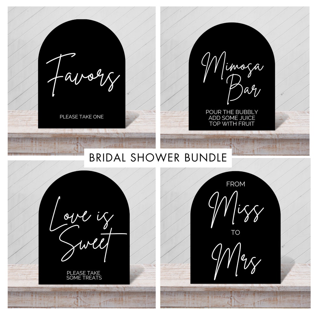 Bridal Shower Decoration Kit Modern Bridal Shower Gift Table Sign Bridal Brunch Bridal Shower