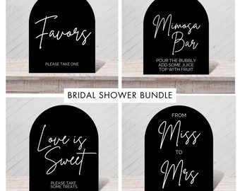 Bridal Shower Sign Kit: Minimalist Decorations (Digital Download)
