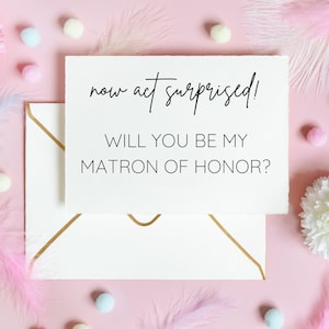 Matron of Honor Proposal Card - Printable MOH Gift - Asking Matron of Honor - Instant Download / Wedding Proposal Card - Bridesmaid Ask