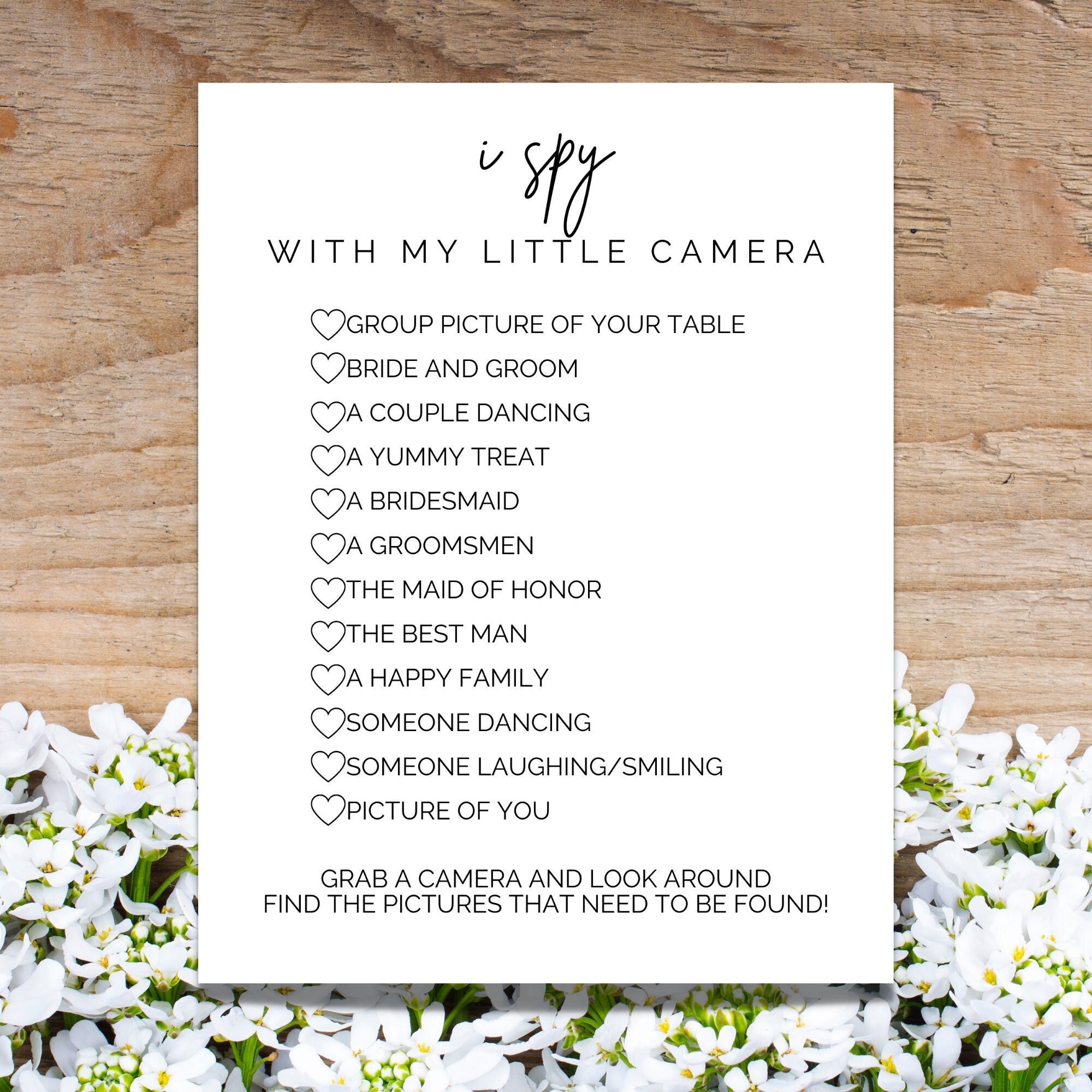 Printable Wedding Kids Activity I Spy Wedding Game Photo Etsy