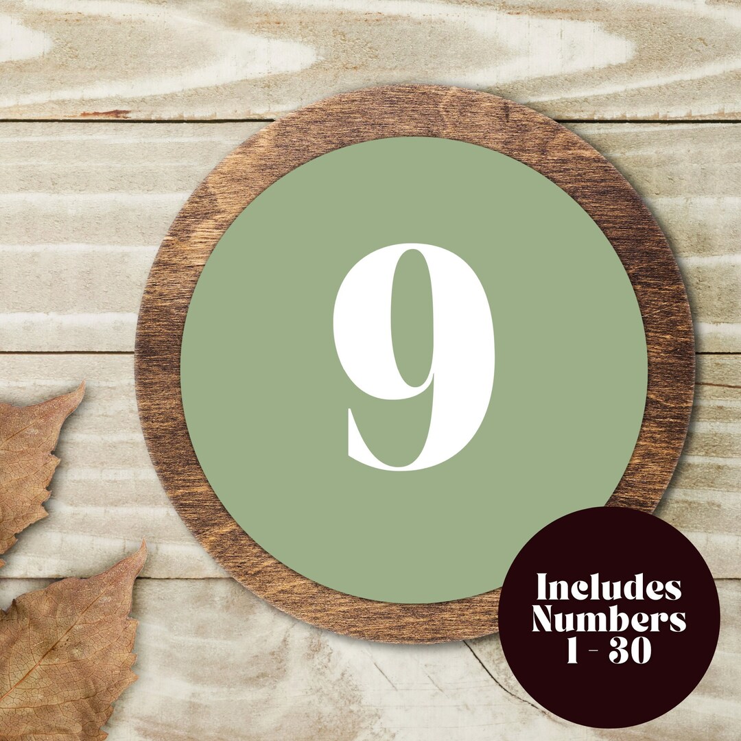 Round Table Numbers Sage Green Wedding Sage Table Numbers DIY Table