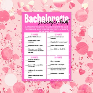 Bachelorette Scavenger Photo Hunt Game: Fun Party Activity (Digital Download)