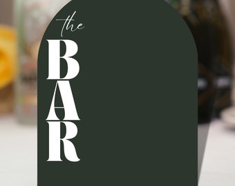 Wedding Bar Sign Bundle: Modern Drink Menu (SVG, PDF, PNG)