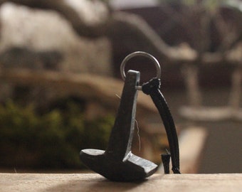Hand Forged Iron Thor Hammer Pendant: Viking Mjolnir Amulet