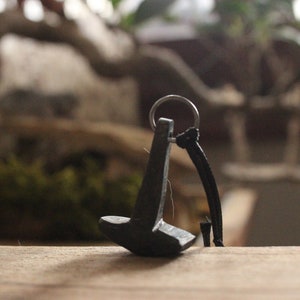 Hand forged Thor hammer pendant, Mjolnir amulet, Viking Pagan Norse jewellery, Blacksmith wrought iron pendant