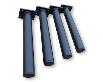 Metal table legs - Set Of 4, Steel table legs, Round coffee table legs, modern tube table legs, Dining table steel legs