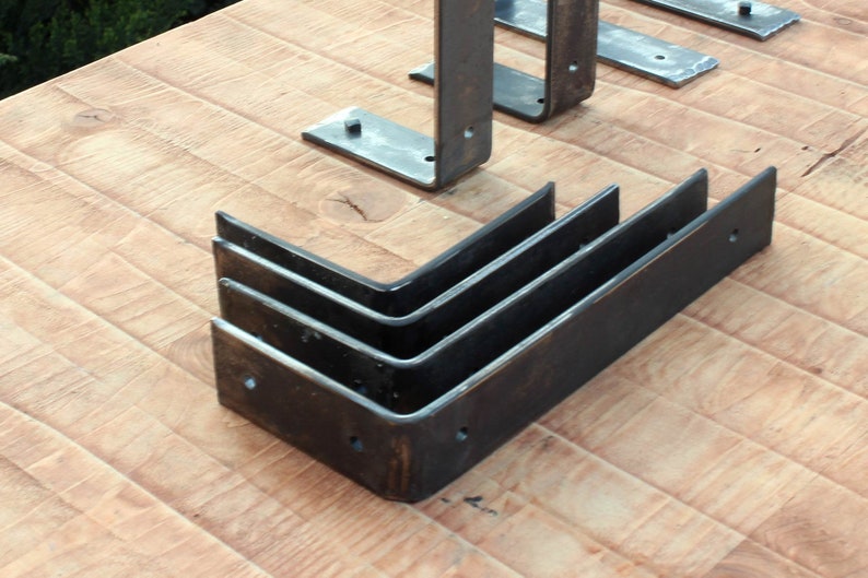Steel wall bracket, Board Shelf Brackets, Metal wall bracket for industrial style shelf, Wall Bracket, Heavy Duty Shelf brackets 画像 3