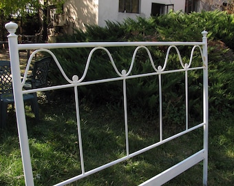 Metal bed headboard, Handmade wrought iron furniture