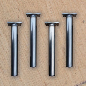 4 Pack Steel Round Tube Table Legs, Modern Furniture