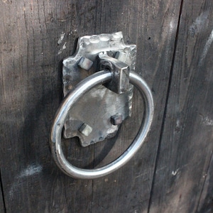 5.5&quot; Diameter Hand Forged Ring Handles, Door Pull, Door Knocker