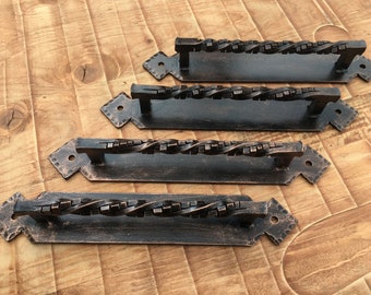 Forged Metal Door Handles, Twisted Gate Bar Pull Handle