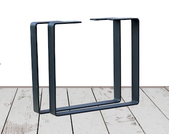 A set of two black metal table legs, Steel Bench Legs, Metal table legs,Dining table steel legs.