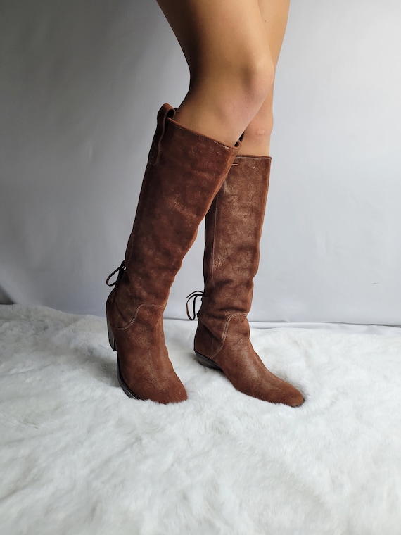 Brown suede leather Formarina