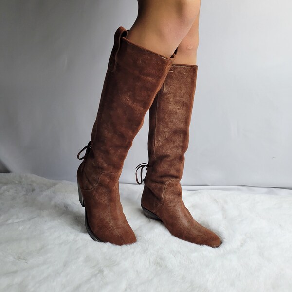 brown suede boots