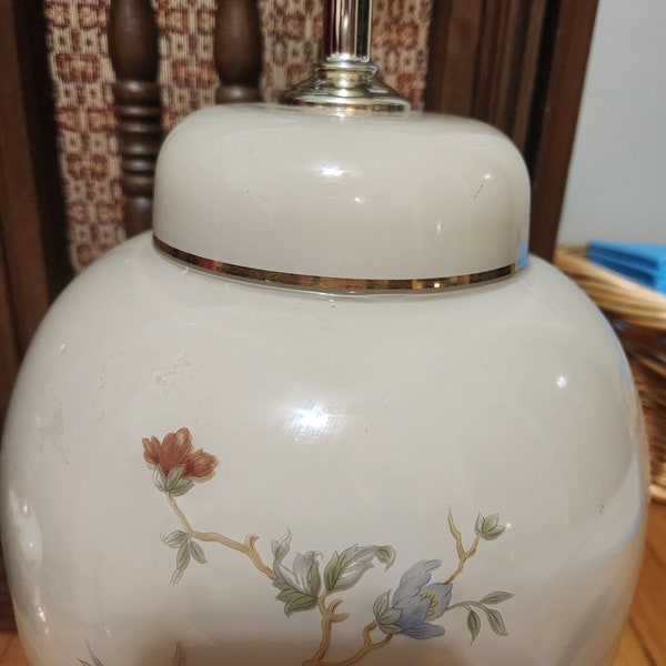 ALSY Vintage Ginger Jar Glass Lamp