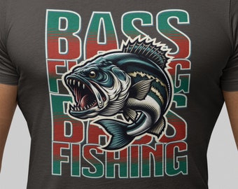 Retro Bass Fishing Shirt, Vintage Pastel Colors Bass Fisherman Shirt, Bass Fishing Shirt For Men and Women, Largemouth Bass Fishing T-Shirt